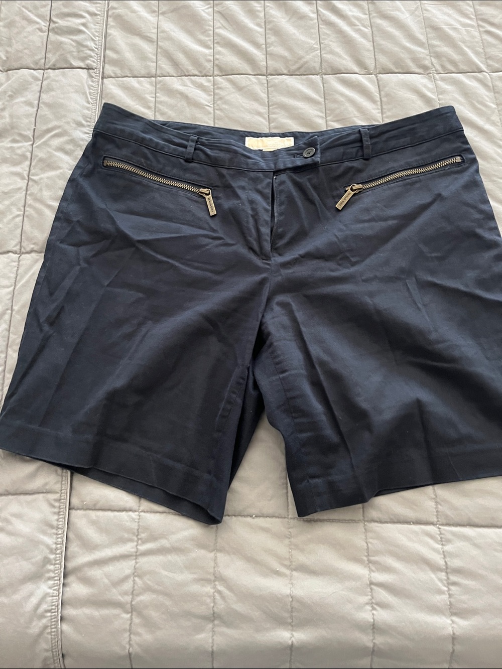 MICHAEL Michael Kors Navy Zip-Pocket Bermuda Shorts